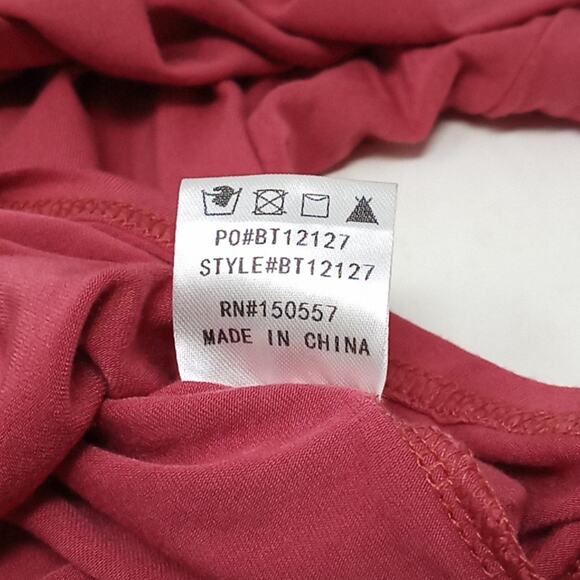 Built By Dreamers Women's Pink Short Sleeve Twist Tie Front Tee Size Small - Picture 10 of 13